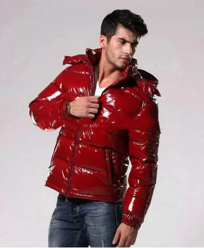 Matthew - shiny puffer jacket for men