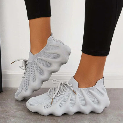 Futuristic sneakers with a breathable design