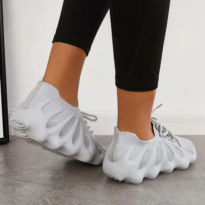 Futuristic sneakers with a breathable design