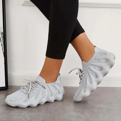 Futuristic sneakers with a breathable design