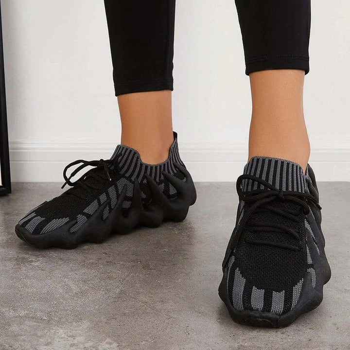 Futuristic sneakers with a breathable design