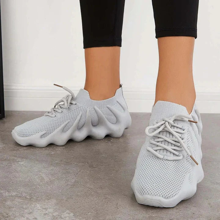 Futuristic sneakers with a breathable design