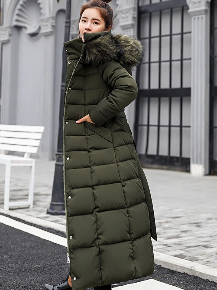 Luella – longer warm winter coat with belt for women