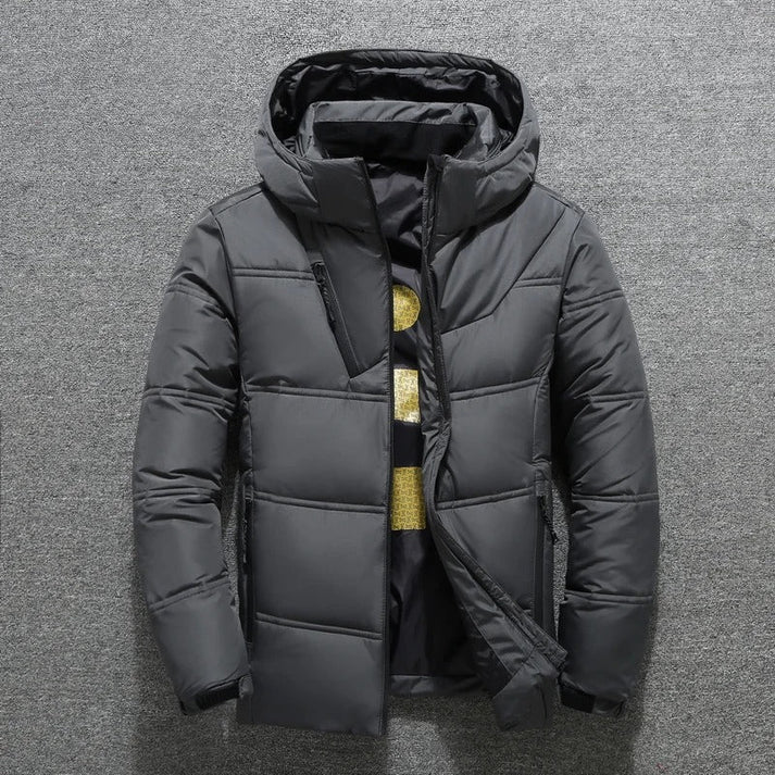 Warm waterproof winter jacket with hood for men | ideal for winter