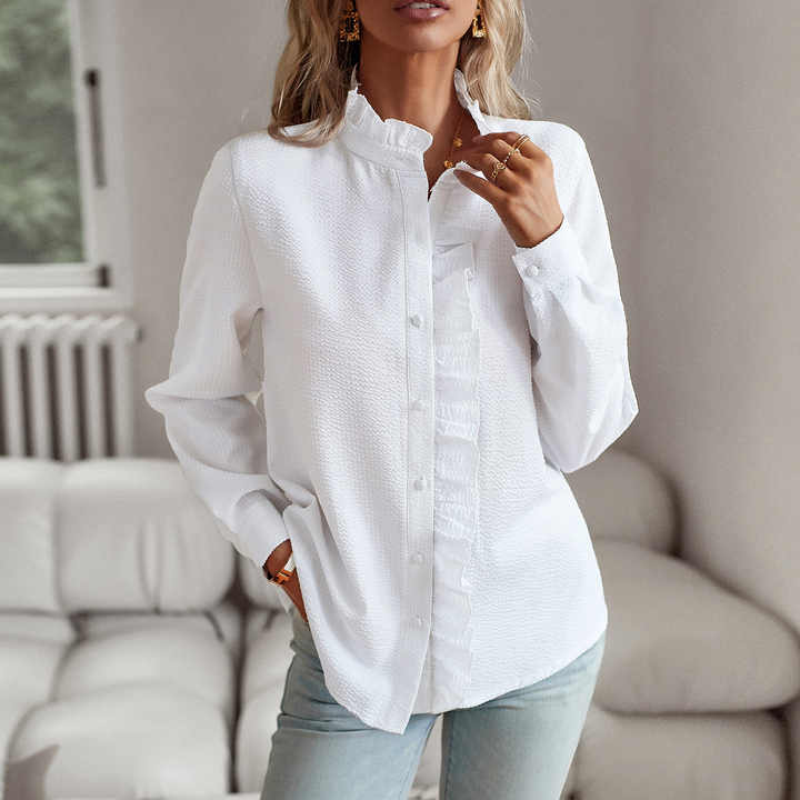 Designed elegant long sleeve blouse