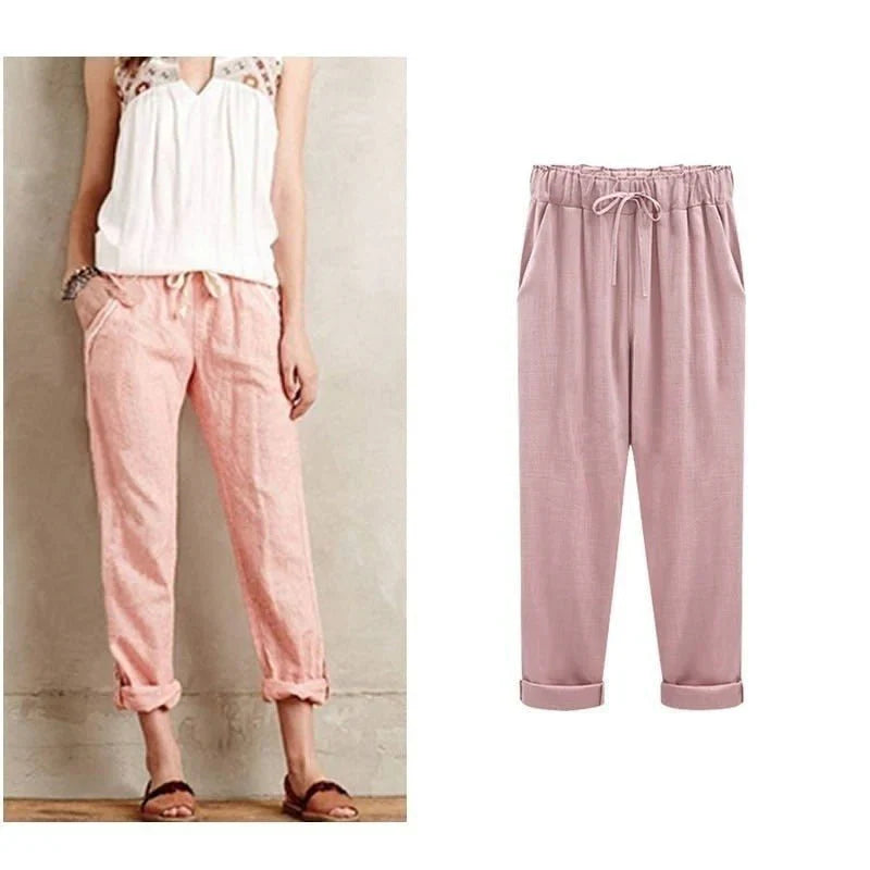 Cotton linen trousers